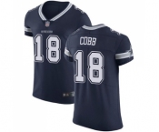 Men's Dallas Cowboys #18 Randall Cobb Navy Blue Team Color Vapor Untouchable Elite Player Football Jersey