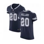 Men's Dallas Cowboys #20 Tony Pollard Navy Blue Team Color Vapor Untouchable Elite Player Football Jersey