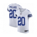 Men's Dallas Cowboys #20 Tony Pollard White Vapor Untouchable Elite Player Football Jersey