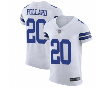 Men's Dallas Cowboys #20 Tony Pollard White Vapor Untouchable Elite Player Football Jersey