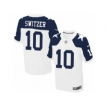 Men's Nike Dallas Cowboys #10 Ryan Switzer Elite White Throwback Alternate NFL Jersey