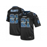 Men's Nike Dallas Cowboys #21 Ezekiel Elliott Elite Lights Out Black Strobe NFL Jersey