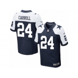 Men's Nike Dallas Cowboys #24 Nolan Carroll Elite Navy Blue Throwback Alternate NFL Jersey