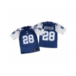 Men's Nike Dallas Cowboys #28 Darren Woodson Elite Navy White Throwback NFL Jersey