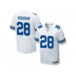 Men's Nike Dallas Cowboys #28 Darren Woodson Elite White NFL Jersey