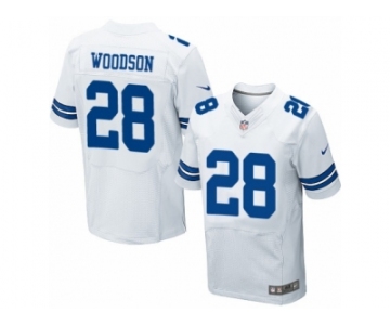 Men's Nike Dallas Cowboys #28 Darren Woodson Elite White NFL Jersey