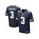 Men's Nike Dallas Cowboys #3 Mark Sanchez Elite Navy Blue Team Color NFL Jersey