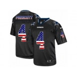 Men's Nike Dallas Cowboys #4 Dak Prescott Elite Black USA Flag Fashion NFL Jersey