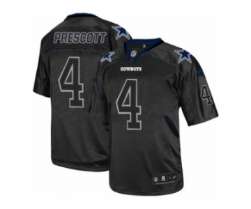 Men's Nike Dallas Cowboys #4 Dak Prescott Elite Lights Out Black NFL Jersey