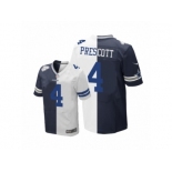 Men's Nike Dallas Cowboys #4 Dak Prescott Elite Team Road Two Tone NFL Jersey