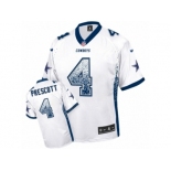 Men's Nike Dallas Cowboys #4 Dak Prescott Elite White Drift Fashion NFL Jersey