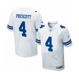 Men's Nike Dallas Cowboys #4 Dak Prescott Elite White NFL Jersey