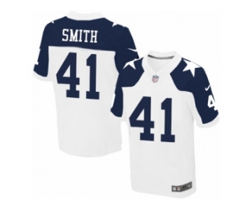 Men's Nike Dallas Cowboys #41 Keith Smith Elite White Throwback Alternate NFL Jersey