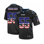 Men's Nike Dallas Cowboys #55 Leighton Vander Esch Elite Black USA Flag Fashion NFL Jersey