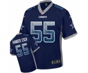 Men's Nike Dallas Cowboys #55 Leighton Vander Esch Elite Navy Blue Drift Fashion NFL Jersey