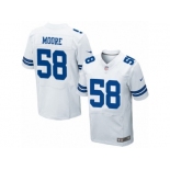 Men's Nike Dallas Cowboys #58 Damontre Moore Elite White NFL Jersey