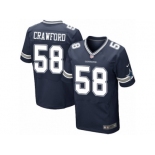 Men's Nike Dallas Cowboys #58 Jack Crawford Elite Navy Blue Team Color NFL Jersey