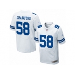 Men's Nike Dallas Cowboys #58 Jack Crawford Elite White NFL Jersey