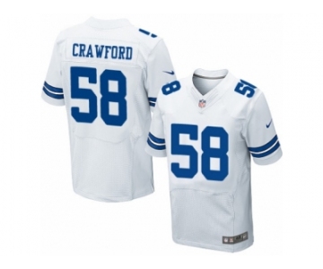 Men's Nike Dallas Cowboys #58 Jack Crawford Elite White NFL Jersey