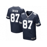 Men's Nike Dallas Cowboys #87 Geoff Swaim Elite Navy Blue Team Color NFL Jersey