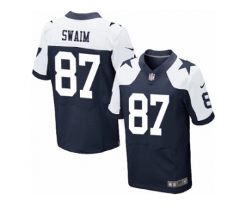 Men's Nike Dallas Cowboys #87 Geoff Swaim Elite Navy Blue Throwback Alternate NFL Jersey