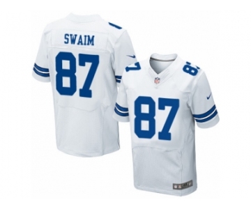 Men's Nike Dallas Cowboys #87 Geoff Swaim Elite White NFL Jersey