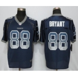 Men's Nike Dallas Cowboys #88 Dez Bryant Drift Fashion Blue Elite Jerseys