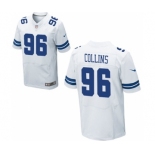 Men's Nike Dallas Cowboys #96 Maliek Collins Elite White NFL Jersey