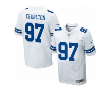 Men's Nike Dallas Cowboys #97 Taco Charlton Elite White NFL Jersey