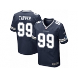 Men's Nike Dallas Cowboys #99 Charles Tapper Elite Navy Blue Team Color NFL Jersey