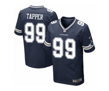 Men's Nike Dallas Cowboys #99 Charles Tapper Elite Navy Blue Team Color NFL Jersey