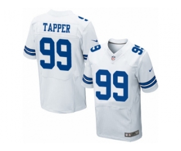 Men's Nike Dallas Cowboys #99 Charles Tapper Elite White NFL Jersey