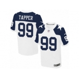 Men's Nike Dallas Cowboys #99 Charles Tapper Elite White Throwback Alternate NFL Jersey