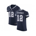 Nike Dallas Cowboys #12 Roger Staubach Navy Blue Team Color Men Stitched NFL Vapor Untouchable Elite Jersey