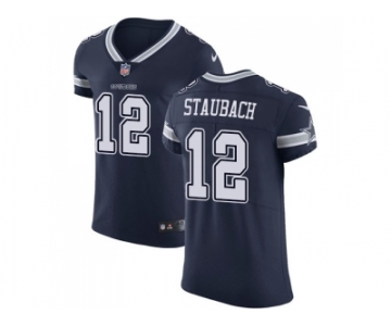 Nike Dallas Cowboys #12 Roger Staubach Navy Blue Team Color Men Stitched NFL Vapor Untouchable Elite Jersey