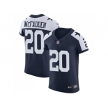 Nike Dallas Cowboys #20 Darren McFadden Navy Blue Thanksgiving Men Stitched NFL Vapor Untouchable Throwback Elite Jersey