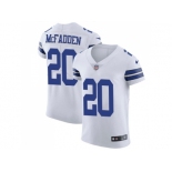 Nike Dallas Cowboys #20 Darren McFadden White Men Stitched NFL Vapor Untouchable Elite Jersey