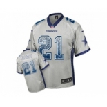 Nike Dallas Cowboys #21 Ezekiel Elliott Grey Men's Stitched NFL Elite Drift Fashion Jersey