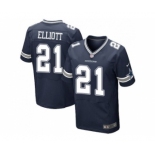 Nike Dallas Cowboys #21 Ezekiel Elliott Navy Blue Team Color Men's Stitched NFL Elite Jersey[Elliott]