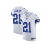 Nike Dallas Cowboys #21 Ezekiel Elliott White Men Stitched NFL Vapor Untouchable Elite Jersey