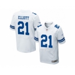 Nike Dallas Cowboys #21 Ezekiel Elliott White Men's Stitched NFL Elite Jersey[Elliott]