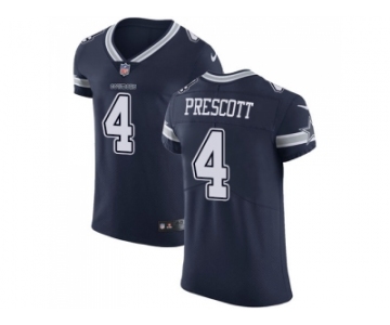 Nike Dallas Cowboys #4 Dak Prescott Navy Blue Team Color Men Stitched NFL Vapor Untouchable Elite Jersey