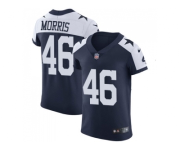 Nike Dallas Cowboys #46 Alfred Morris Navy Blue Thanksgiving Men Stitched NFL Vapor Untouchable Throwback Elite Jersey