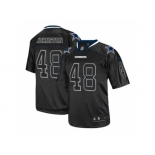 Nike Dallas Cowboys #48 Daryl Johnston Lights Out Black Men's Stitched NFL Elite Jersey