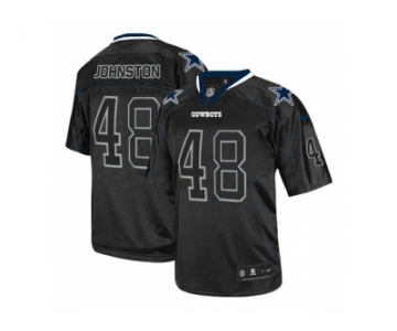 Nike Dallas Cowboys #48 Daryl Johnston Lights Out Black Men's Stitched NFL Elite Jersey