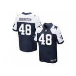 Nike Dallas Cowboys #48 Daryl Johnston Navy Blue Thanksgiving Throwback Men's Stitched NFL Elite Jersey