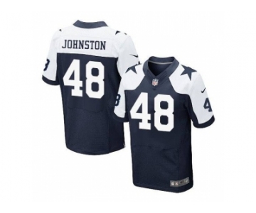 Nike Dallas Cowboys #48 Daryl Johnston Navy Blue Thanksgiving Throwback Men's Stitched NFL Elite Jersey