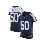 Nike Dallas Cowboys #50 Sean Lee Navy Blue Thanksgiving Men Stitched NFL Vapor Untouchable Throwback Elite Jersey