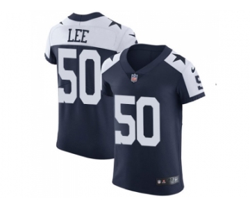 Nike Dallas Cowboys #50 Sean Lee Navy Blue Thanksgiving Men Stitched NFL Vapor Untouchable Throwback Elite Jersey