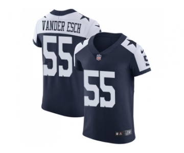 Nike Dallas Cowboys #55 Leighton Vander Esch Navy Blue Thanksgiving Men Stitched NFL Vapor Untouchable Throwback Elite Jersey